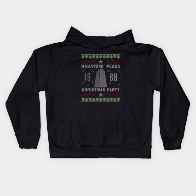 nakatomi plaza christmas party Kids Hoodie by salah_698